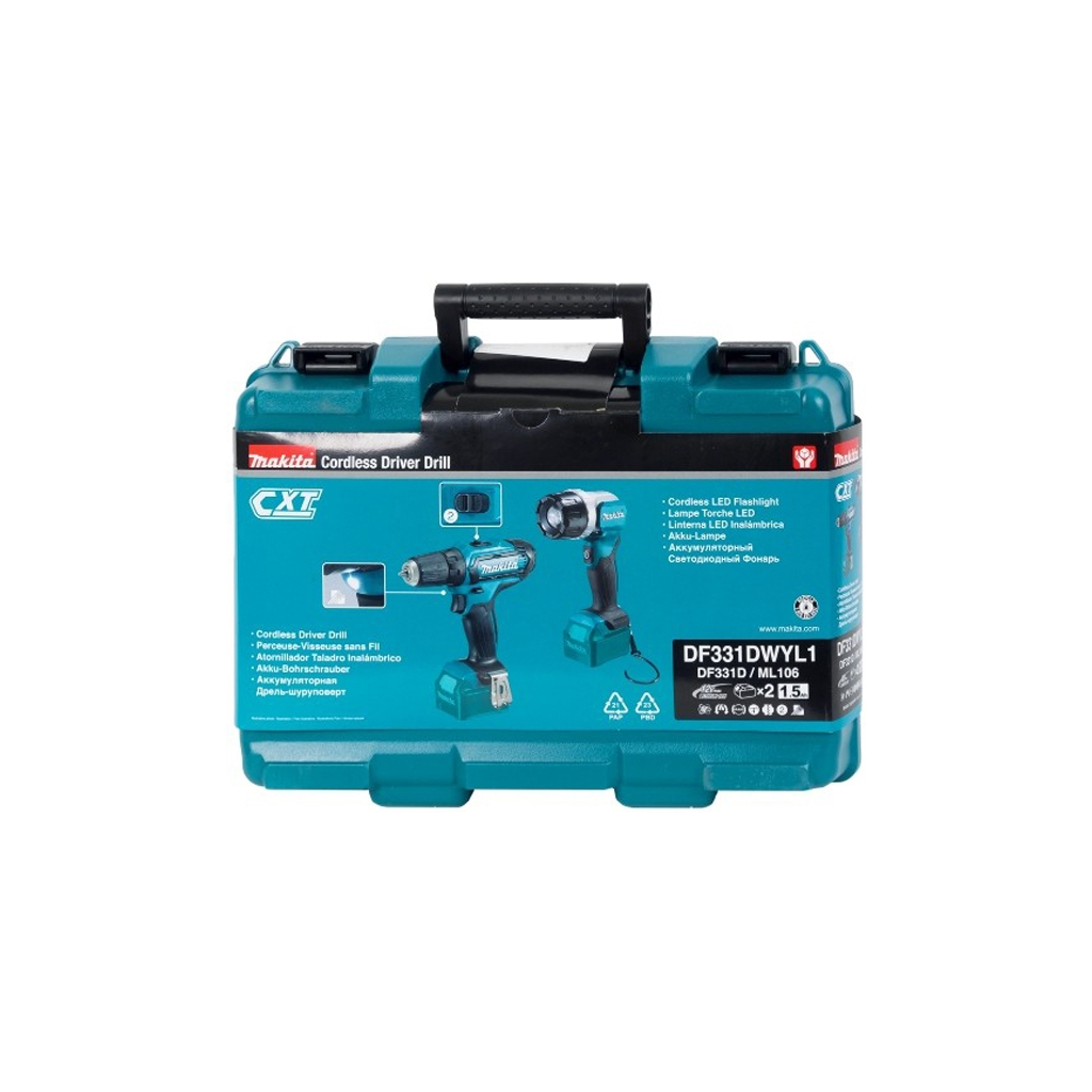 Шуруповерт Makita DF331DWAX6 - зображення 4