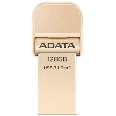 USB флеш накопичувач ADATA 128GB I920 Gold USB 3.1 Gen1/Lightning (AAI920-128G-CGD) - зображення 1