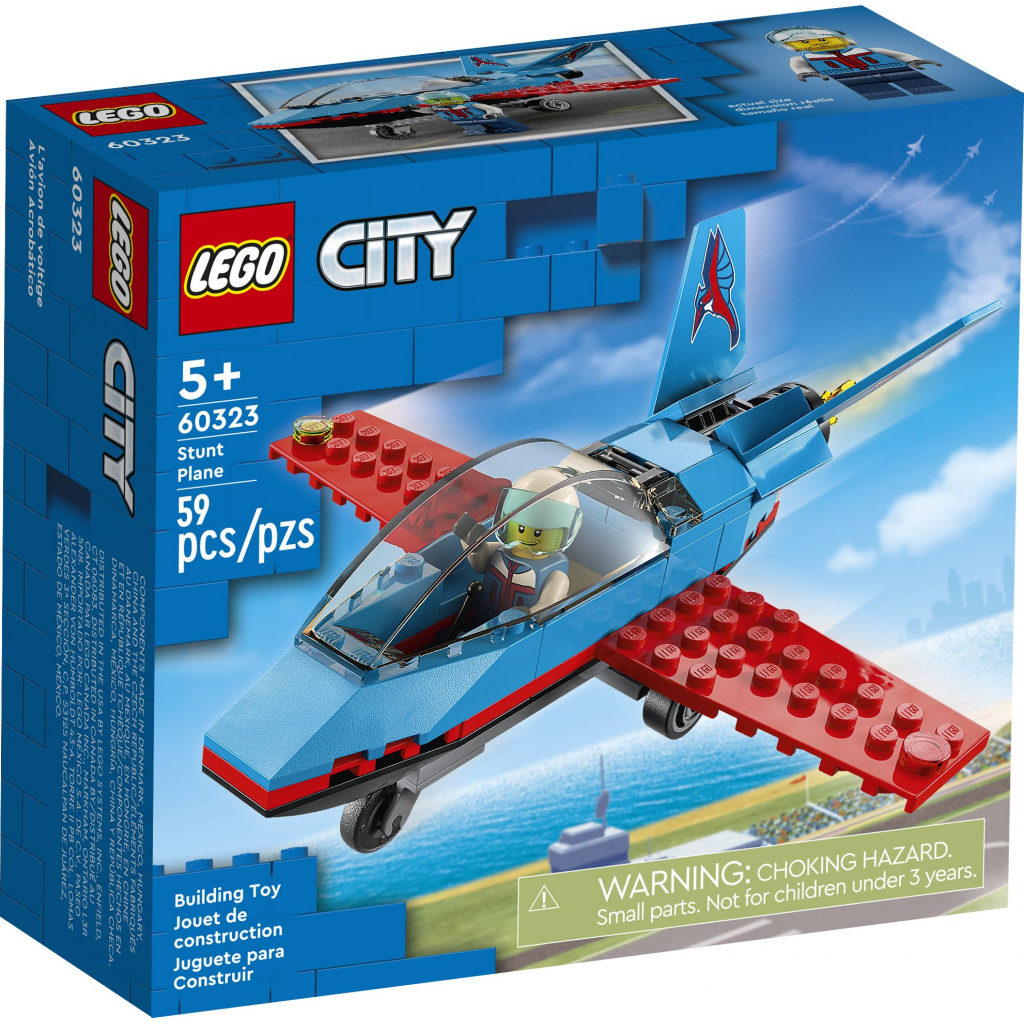 Конструктор LEGO City Great Vehicles Трюковий літак 59 деталей (60323) - изображение 1