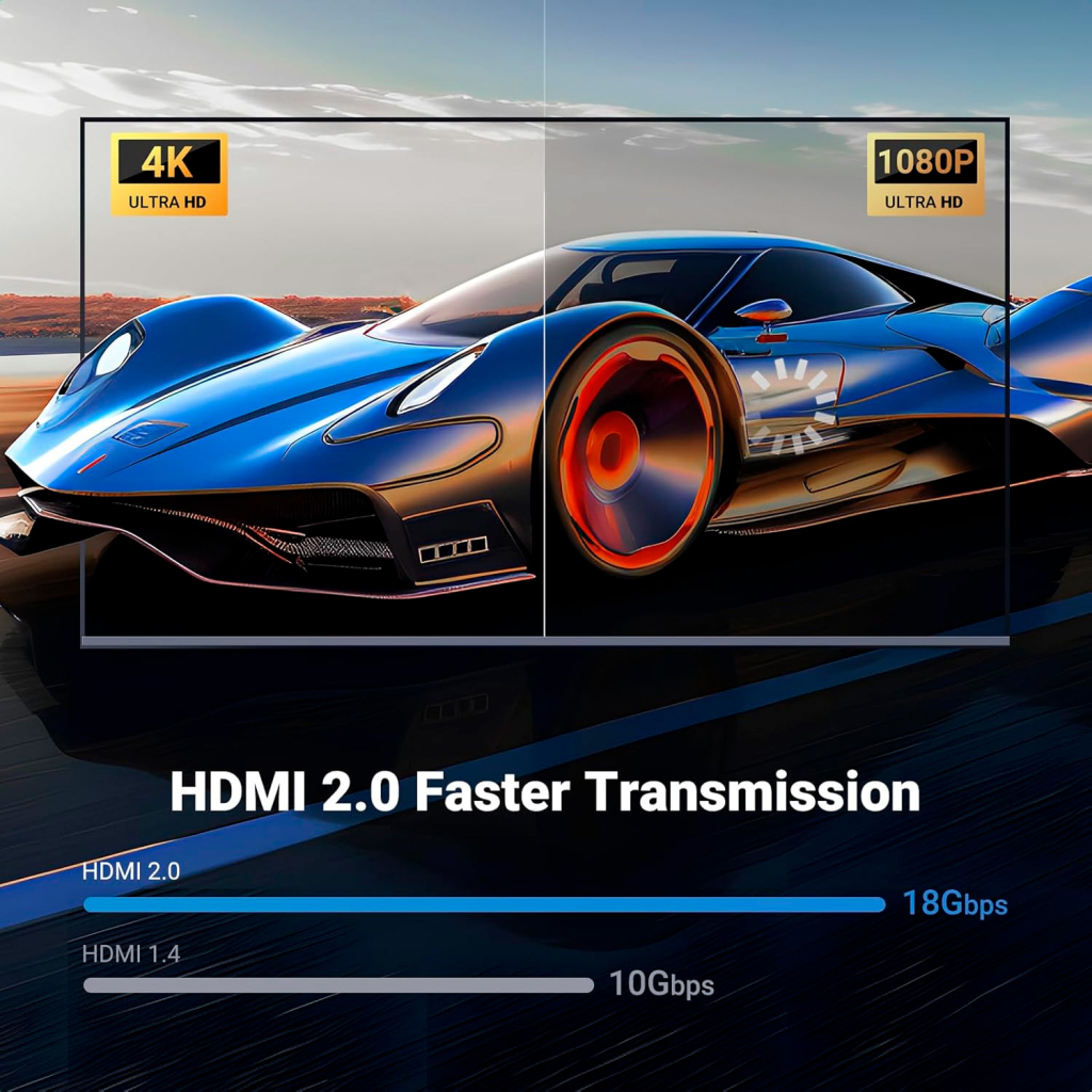 Кабель мультимедійний HDMI M to HDMI M 1.0m V2.0 4K60Hz HD153 black UGREEN (25297) - зображення 3