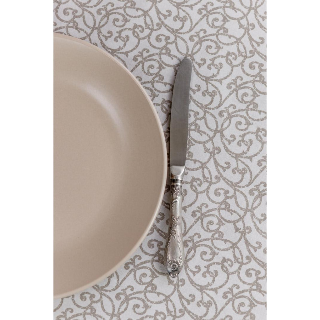 Скатертина Прованс непромокаюча Simfoni Капучіно вензель D-180 см (033848) - зображення 6