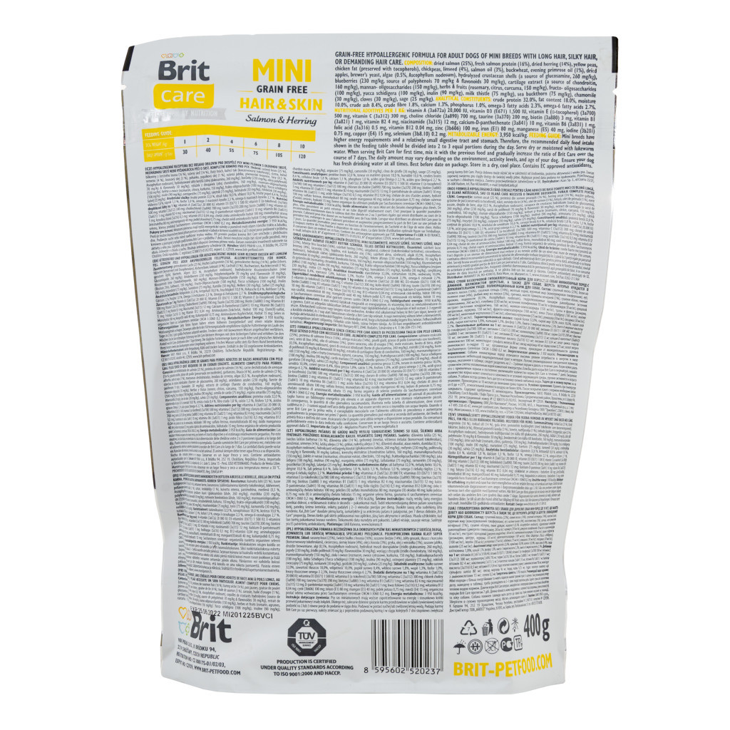 Сухий корм для собак Brit Care GF Mini Hair & Skin 400 г (8595602520237) - зображення 2