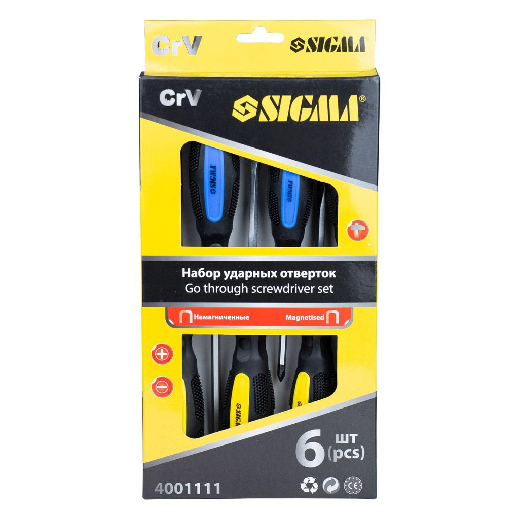 Набір викруток Sigma ударних 6шт CrV (4001111) - зображення 7