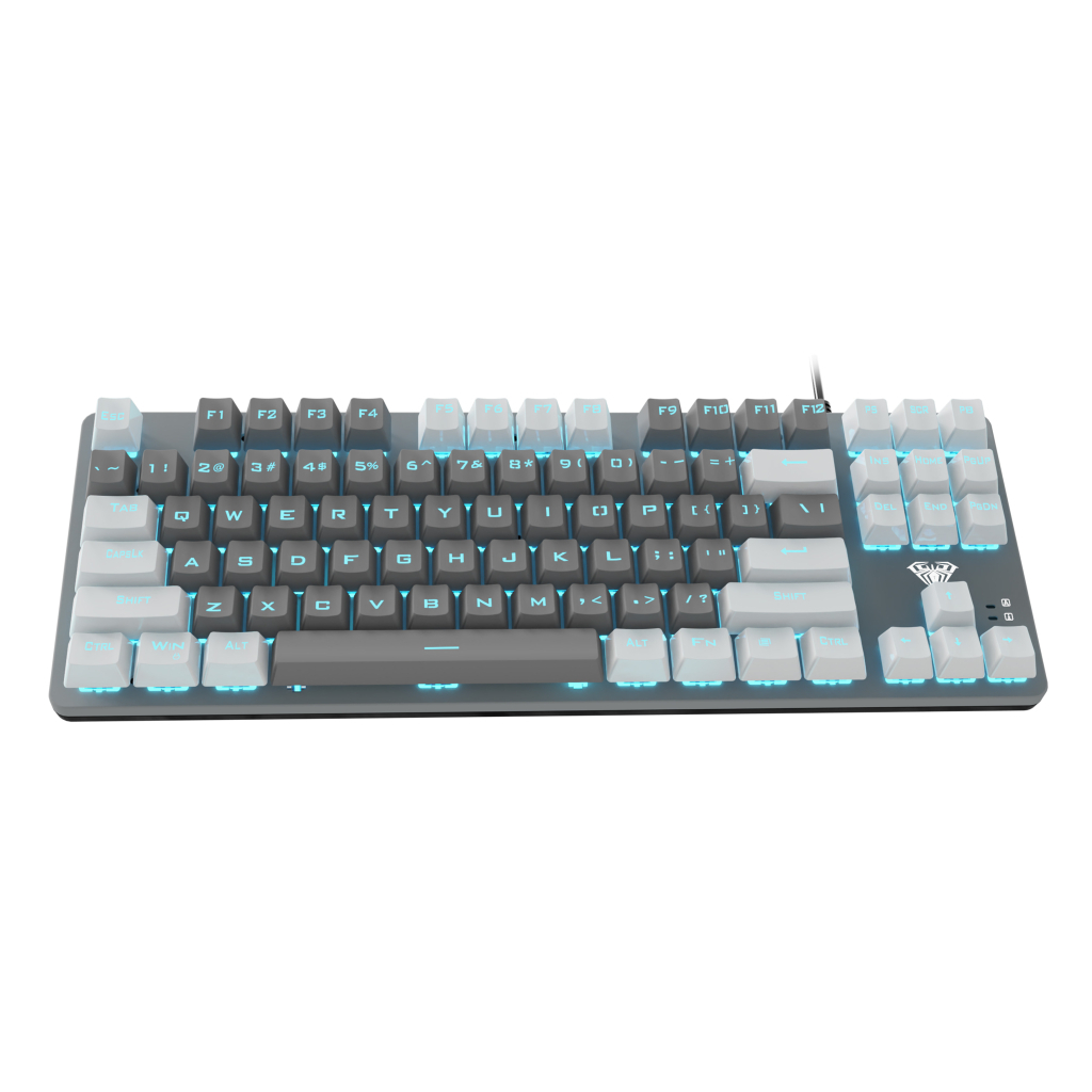 Клавіатура Aula F3287 Keycap KRGD Blue USB UA White/Grey (6948391240688) - зображення 2