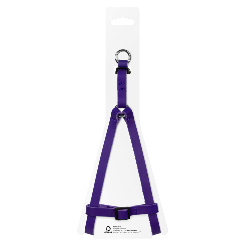Шлея для котів WAUDOG Classic з QR паспортом XS Ш 10 мм В=С 28-40 см фіолетова (60109) - зображення 2