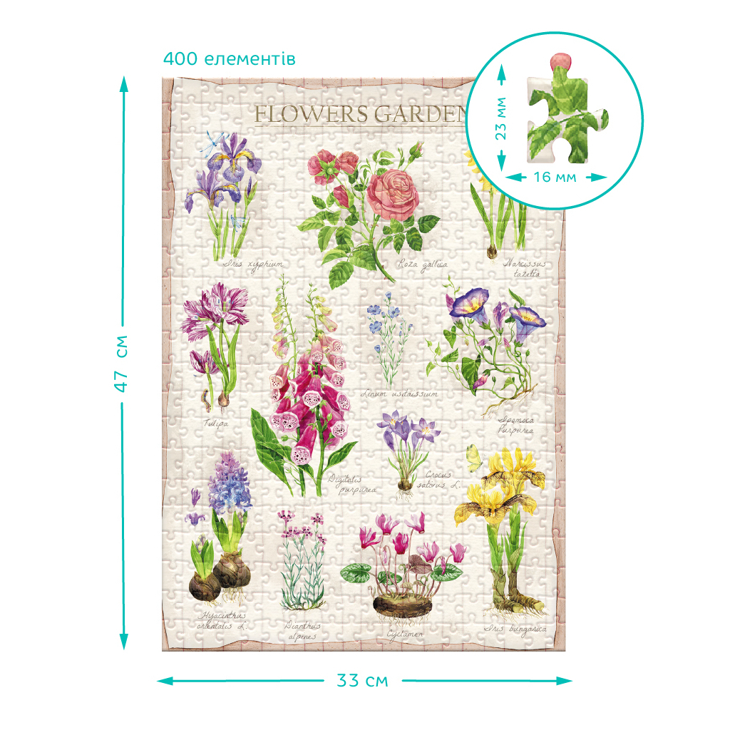 Пазл DoDo Easy-L Ботаніка. Квітковий сад (300614) - picture 5