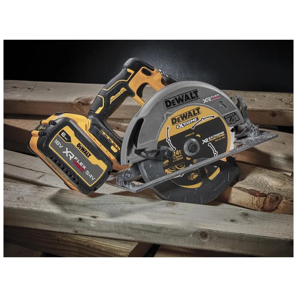 Дискова пила DeWALT 18V XR Li-lon FLEXVOLT ADVANTAGE, диск 190х30 мм, TSTAK (без АКБ та ЗП) (DCS573NT) - изображение 12