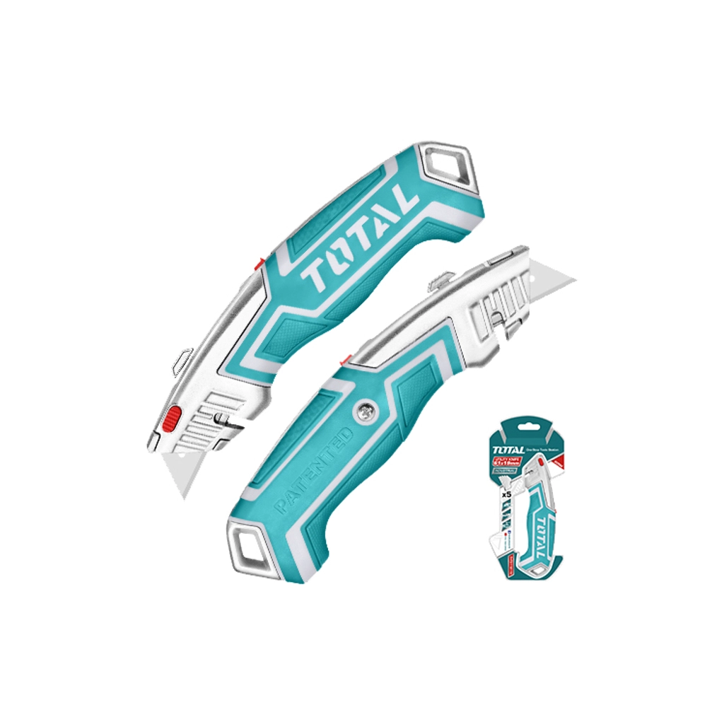 Ніж монтажний Total THT5116118 висувне лезо 61x19мм, довжина 180мм. (THT5116118) - зображення 1