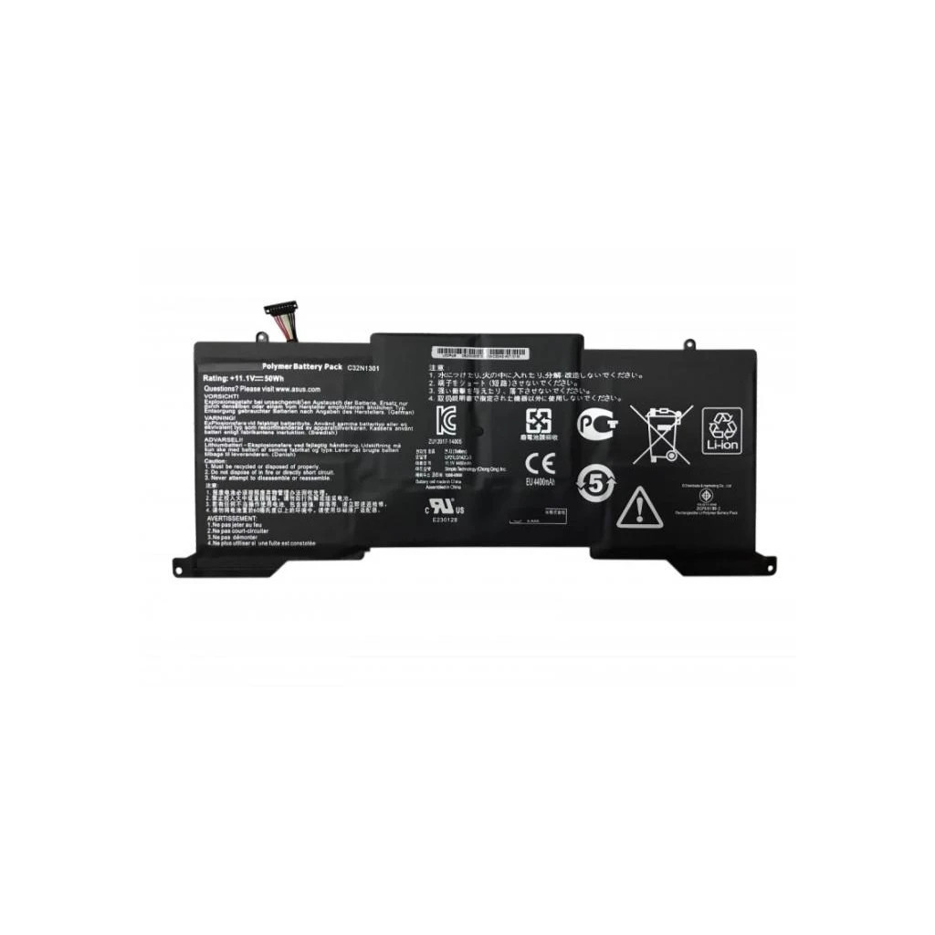 Акумулятор до ноутбука AlSoft Asus ZenBook UX31LA C32N1301, 4400mAh (50Wh), 6cell, 11.1V, Li-Pol (A47835) - зображення 1