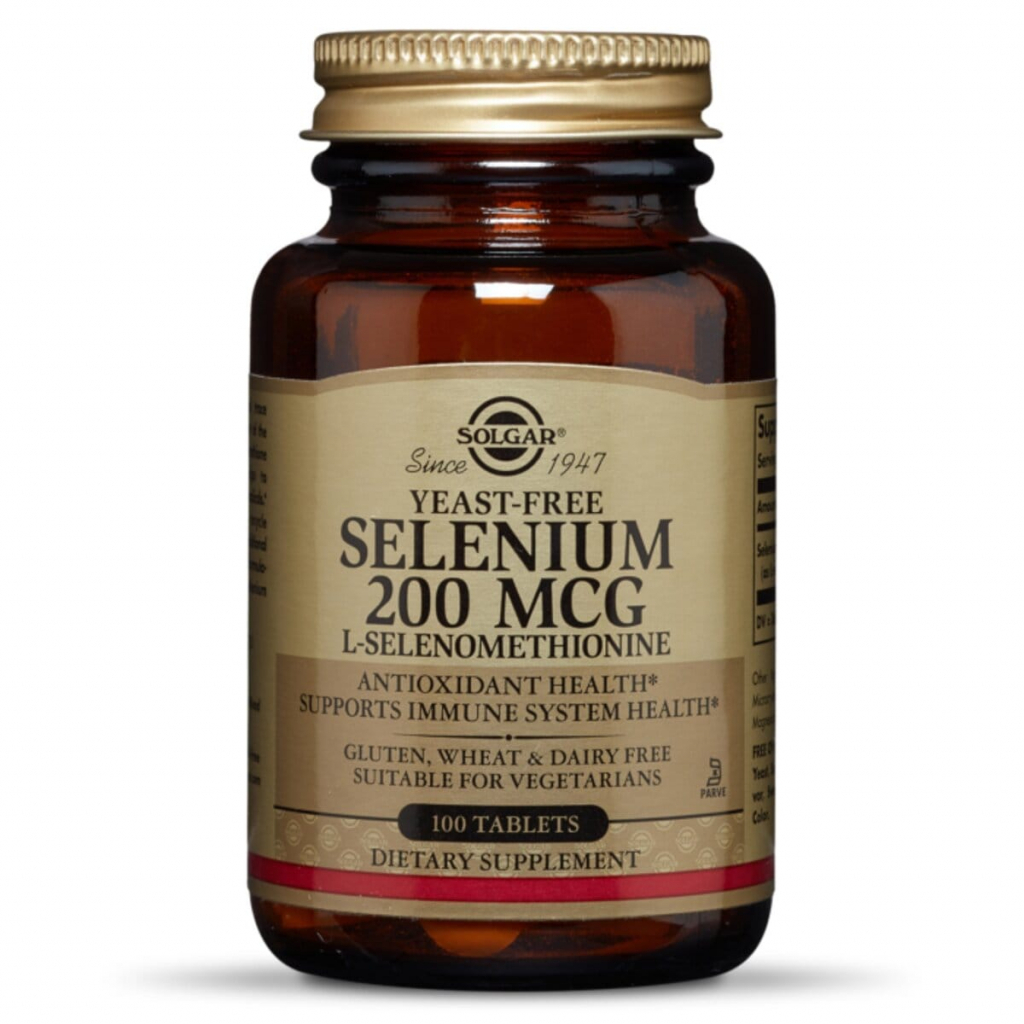 Мінерали Solgar Селен, (селенометіонін), Selenium, Yeast-Free, 200 мкг, 100 (SOL02557) - зображення 1