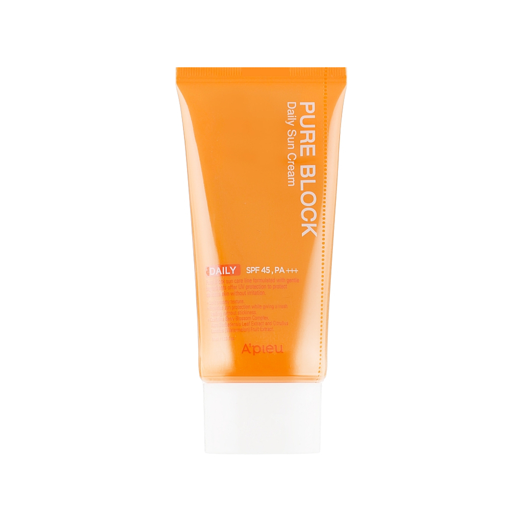 Засіб від засмаги A'pieu Pure Block Natural Daily Sun Cream SPF45/Pa+++ 50 мл (8809581450615) - зображення 1