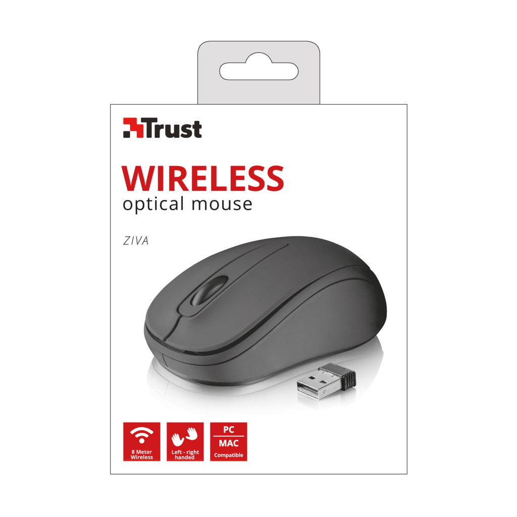 Мишка Trust Ziva wireless compact mouse black (21509) - зображення 5