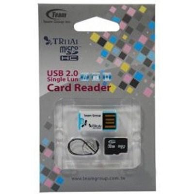 Карта пам'яті Team 32Gb microSDHC class 4 w/reader TR11A1 (TUSDH32GCL405) - зображення 1