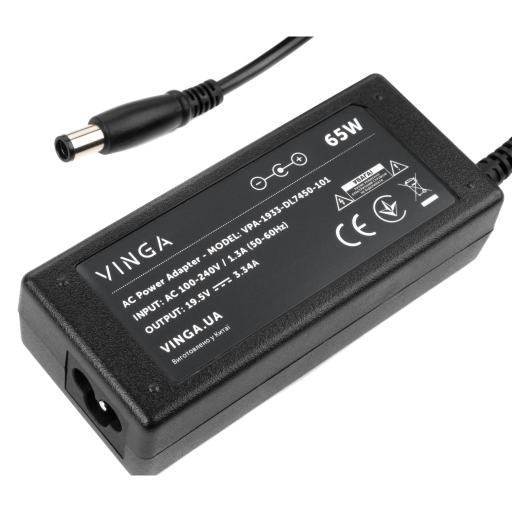 Блок живлення до ноутбуку Vinga DELL 65W 19.5V 3.34A 7.4*5.0 (VPA-1933-DL7450-101) - зображення 3