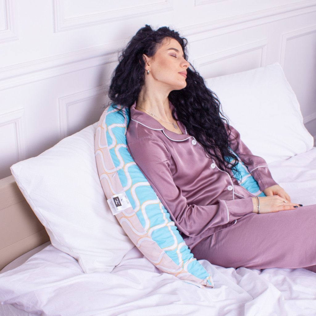 Подушка MirSon для вагітних та годування №8319 Print Line 18-444 Gracia Бязь 30х170х20 см (2200006200444) - зображення 6