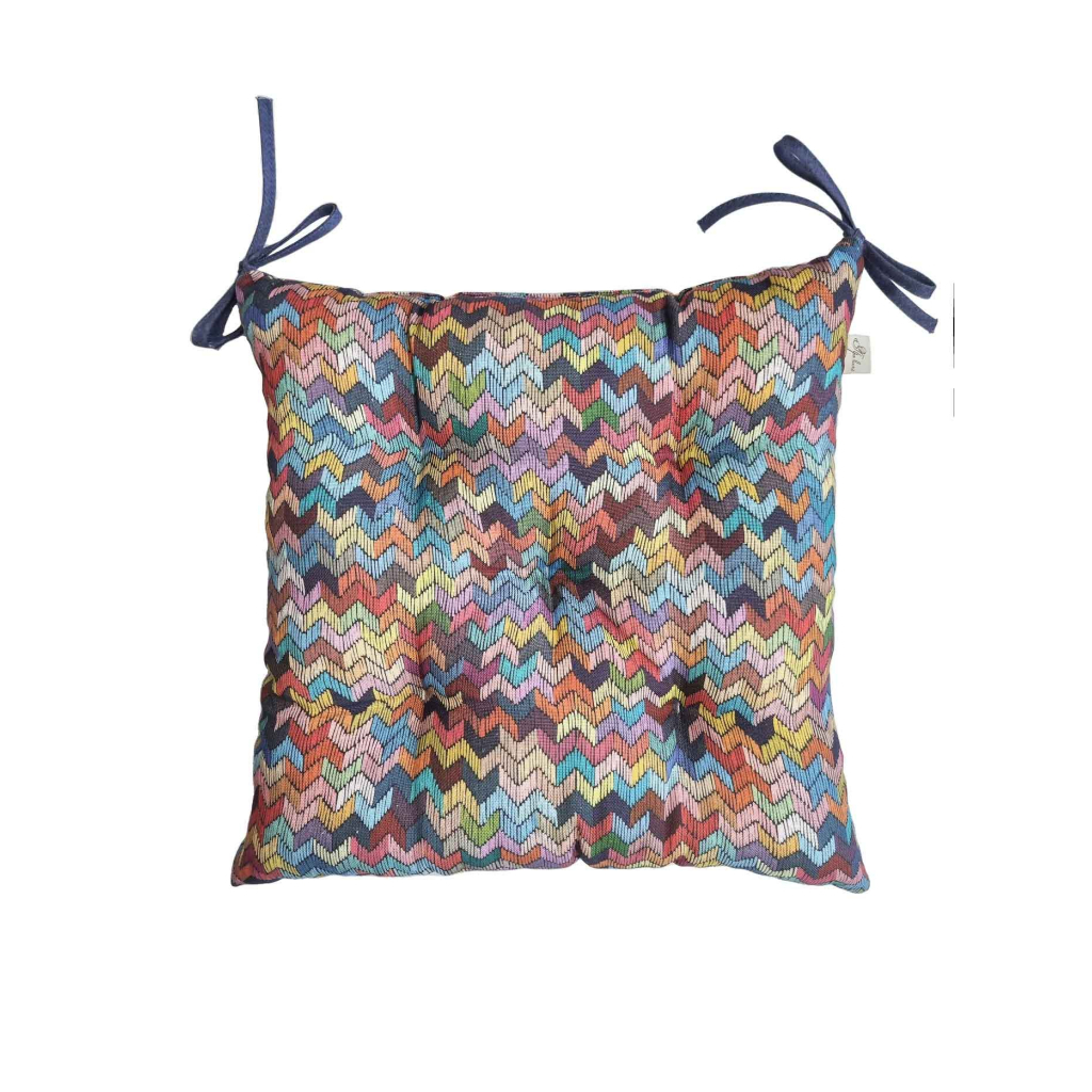 Подушка на стілець Прованс MixPrint 504 зігзаг 40х40 см (4823093449923) - зображення 1