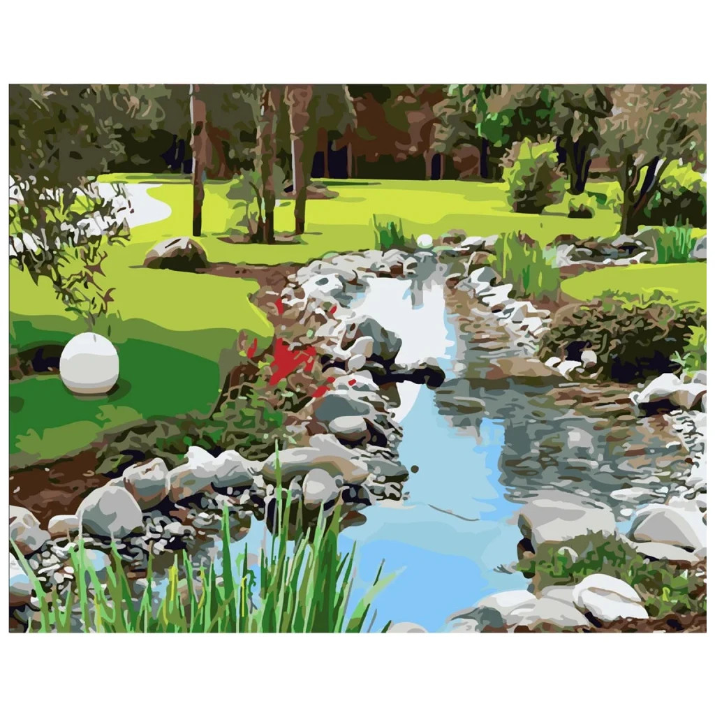 Картина по номерам Strateg Струмочок 40х50 см (SY6223) - зображення 1