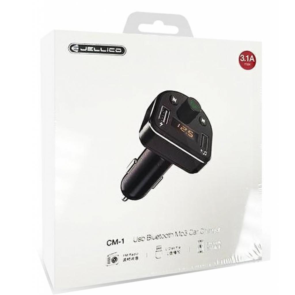 FM модулятор Jellico CM-1 Bluetooth MP3 2USB 3.1А Black (RL058183) - зображення 4