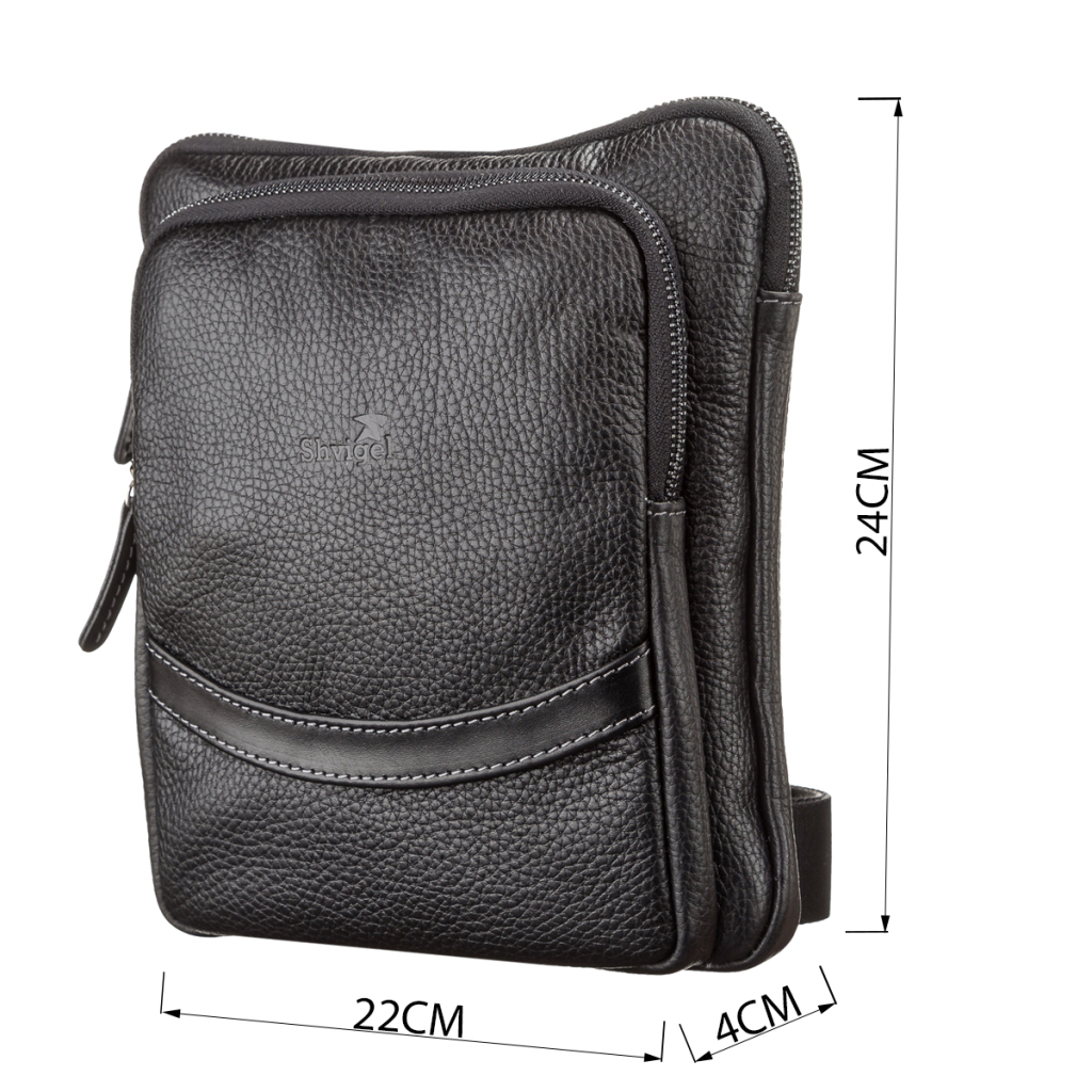 Сумка Shvigel Шкіряна Чорна (11090) - зображення 4