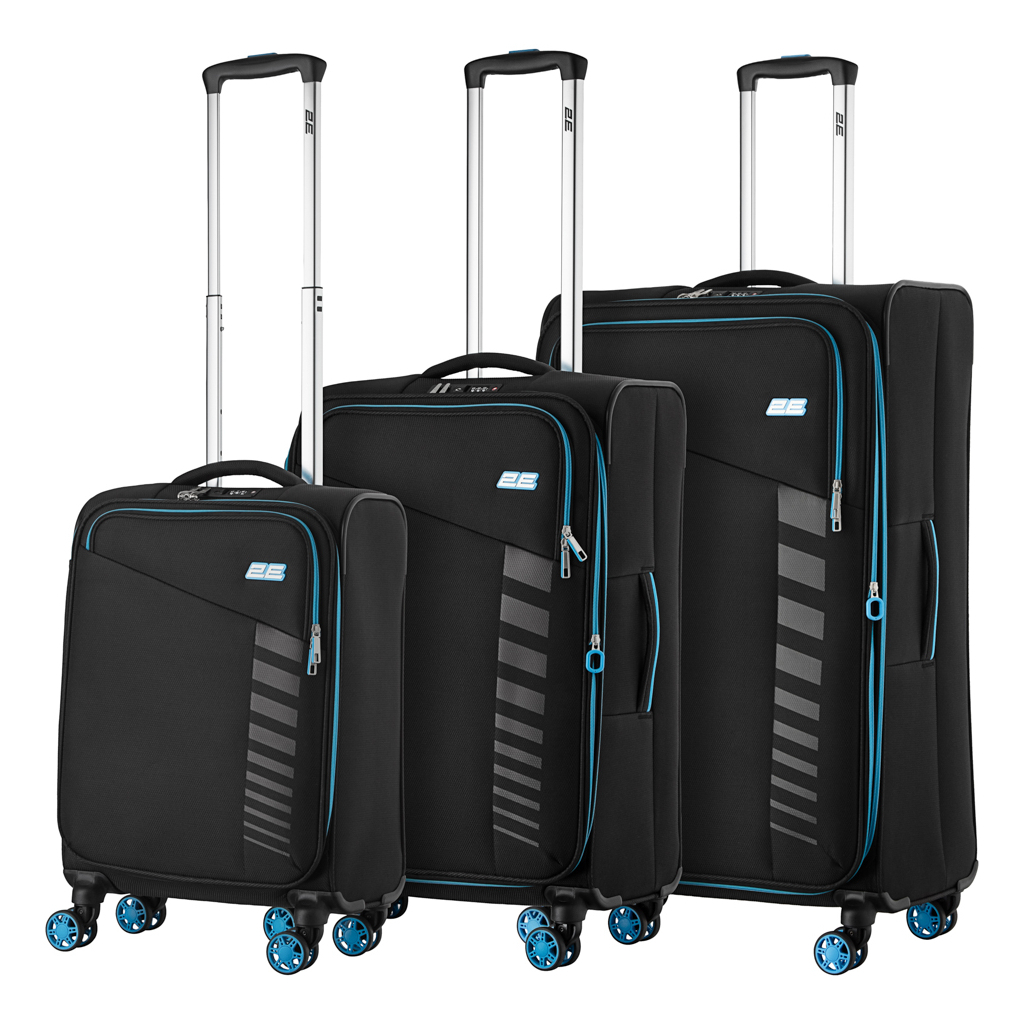 Набір валіз 2E Trek (L+M+S), чорні (2E-SPE-TREK-SET6-BK) - зображення 3