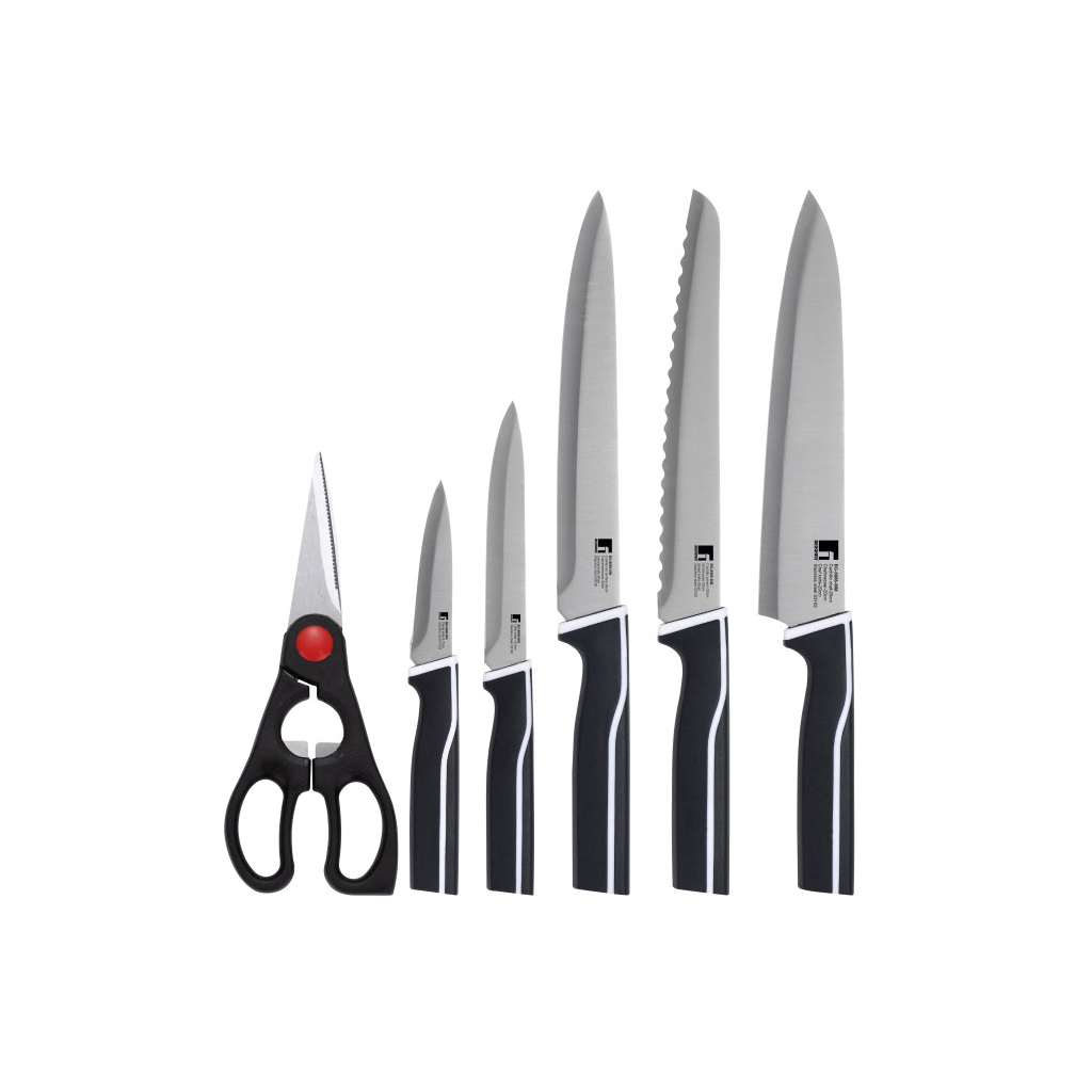 Набір ножів Bergner Kyoto, з ножицями, 6 предметів (BG-8986-MM) - изображение 1