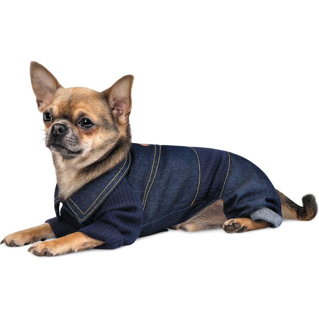 Комбінезон для тварин Pet Fashion "Jeans" S (темно-синій) (4823082427154) - зображення 2