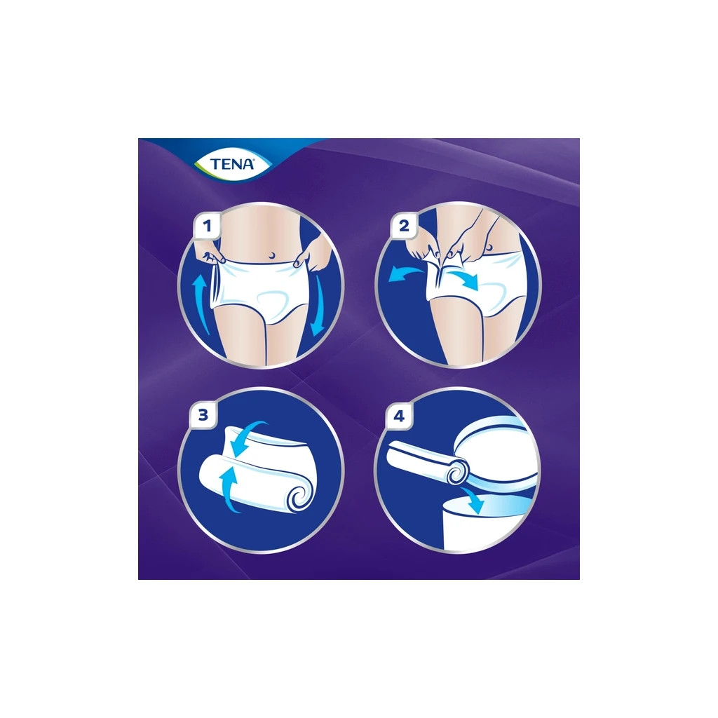 Підгузки для дорослих Tena Pants Plus Night Extra Large 10 шт (7322542133569) - зображення 10