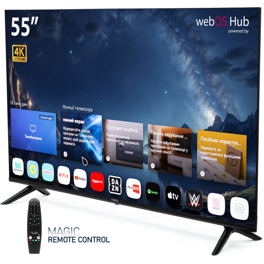Телевізор Vinga S55UHD25QAWEB - зображення 4