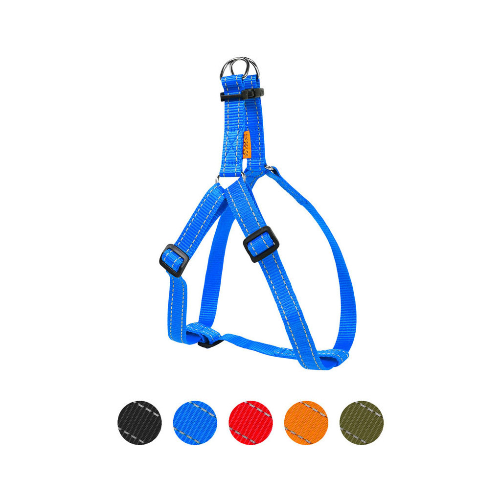 Шлея для собак Dog Extreme з нейлону регульована Ш 25 мм В:60-90 см блакитна (06682) - зображення 1