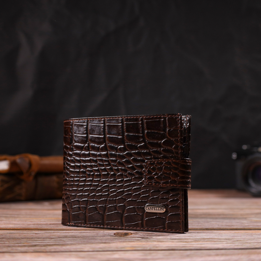 Гаманець Canpellini З натуральної шкіри Коричневий (21885) - зображення 8