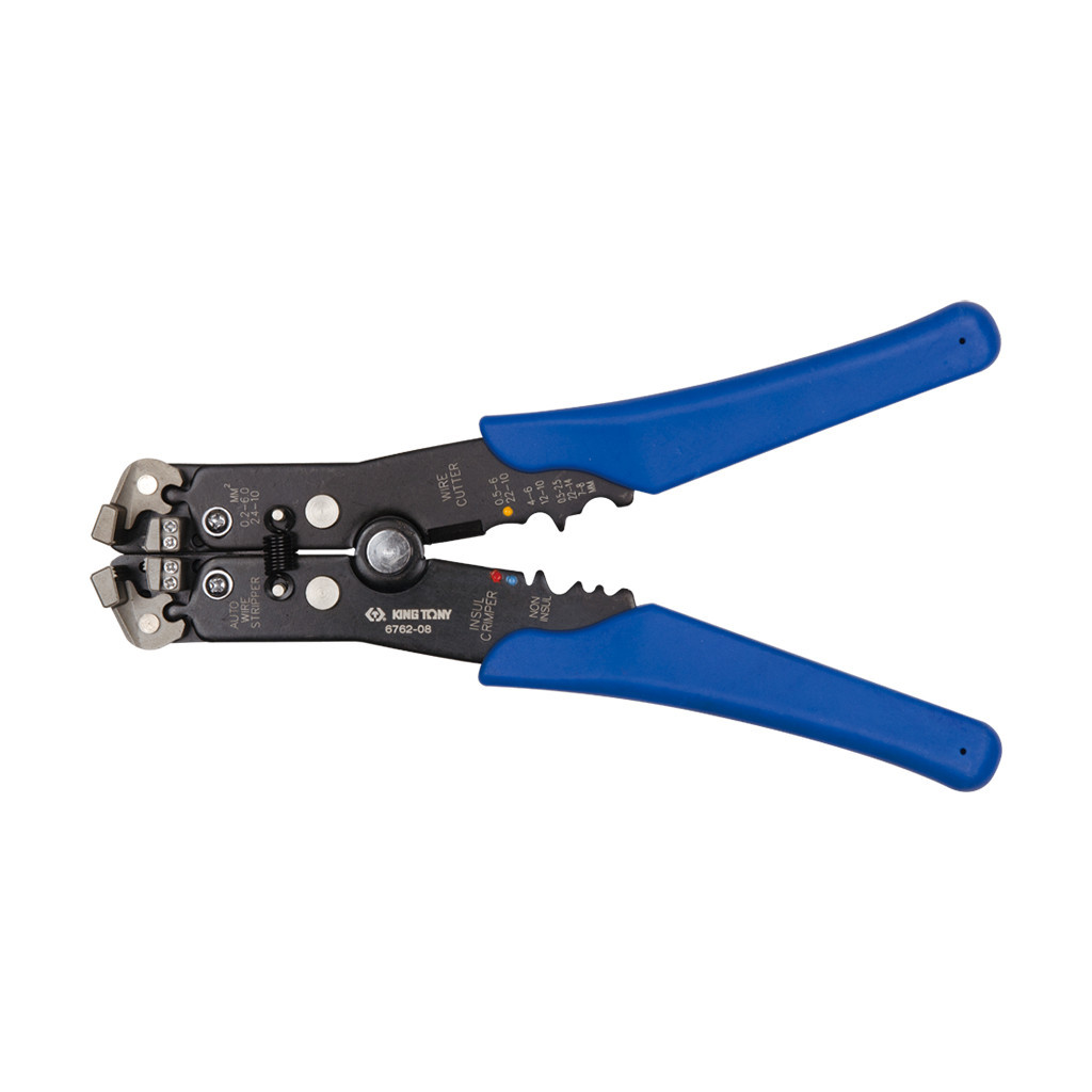 Знімач ізоляції KING TONY для зачистки, різки та обжима (6762-08) - зображення 1