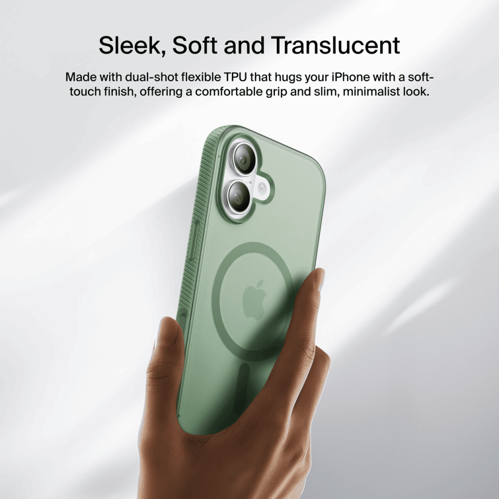 Чохол до мобільного телефона Belkin Magnetic Protective Grip iPhone 17 Sage (MSA034HQSE) - зображення 9