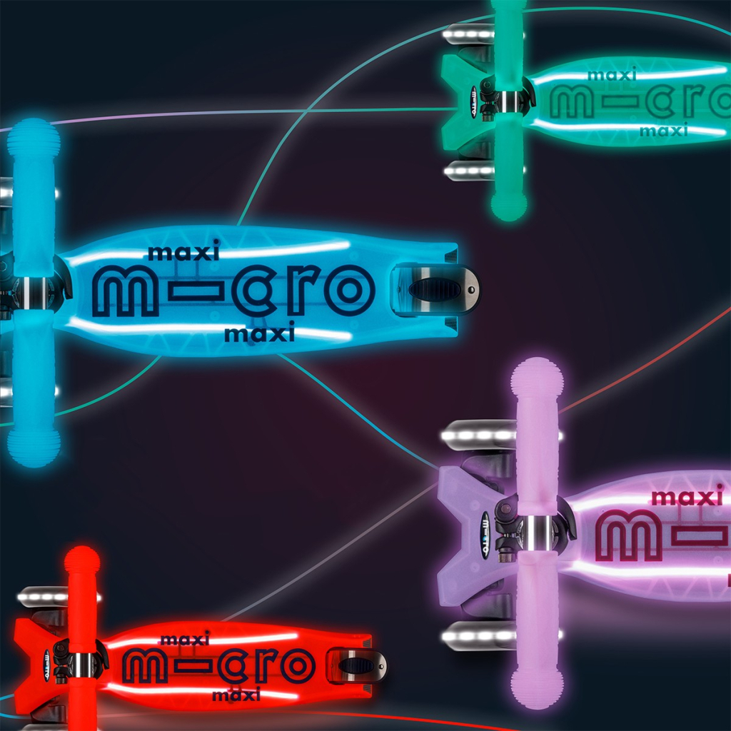 Самокат Micro Maxi Deluxe Glow LED Plus Сяйнисто-пурпуровий (MMD378) - зображення 8