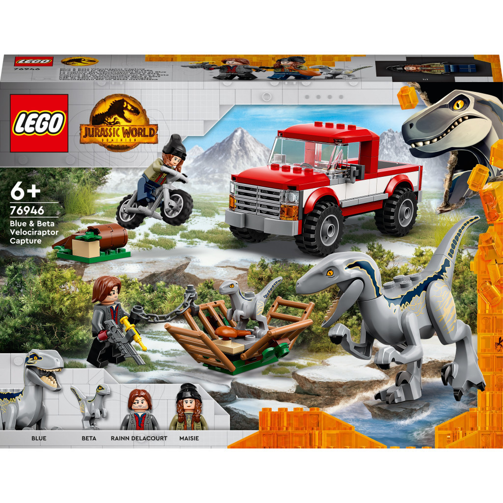 Конструктор LEGO Jurassic World Полювання на Блу і Бета-велоцираптора 181 деталь (76946) - зображення 1