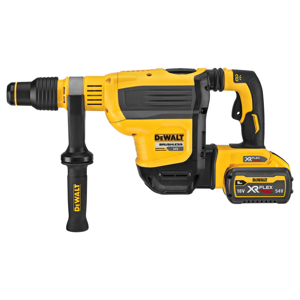 Перфоратор DeWALT безщітковий, SDS-MAX, 54 В, 10.5 Дж, 2 реж. кейс (без АКБ та ЗП) (DCH614X2) - зображення 2