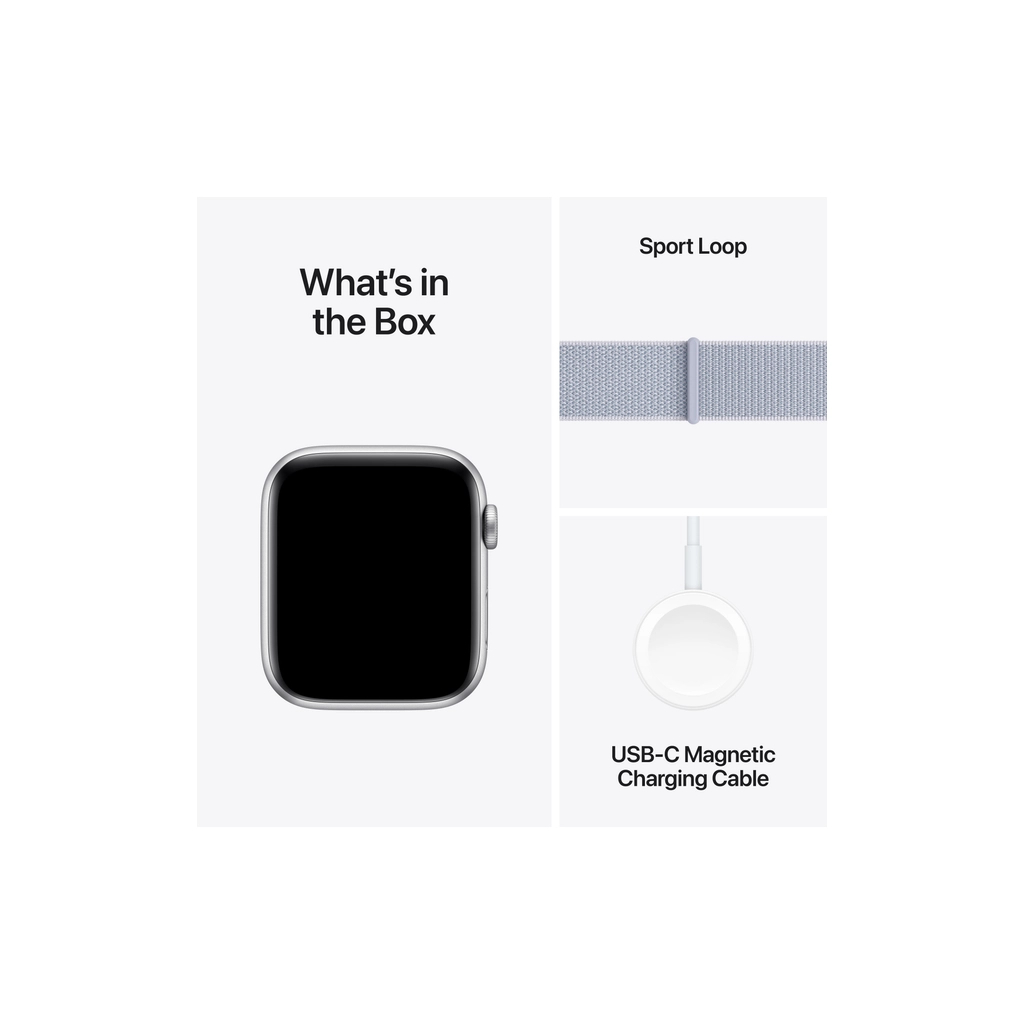 Смарт-годинник Apple Watch SE 2024 GPS 44mm Silver Aluminium Case with Blue Cloud Sport Loop (MXET3QH/A) - зображення 7