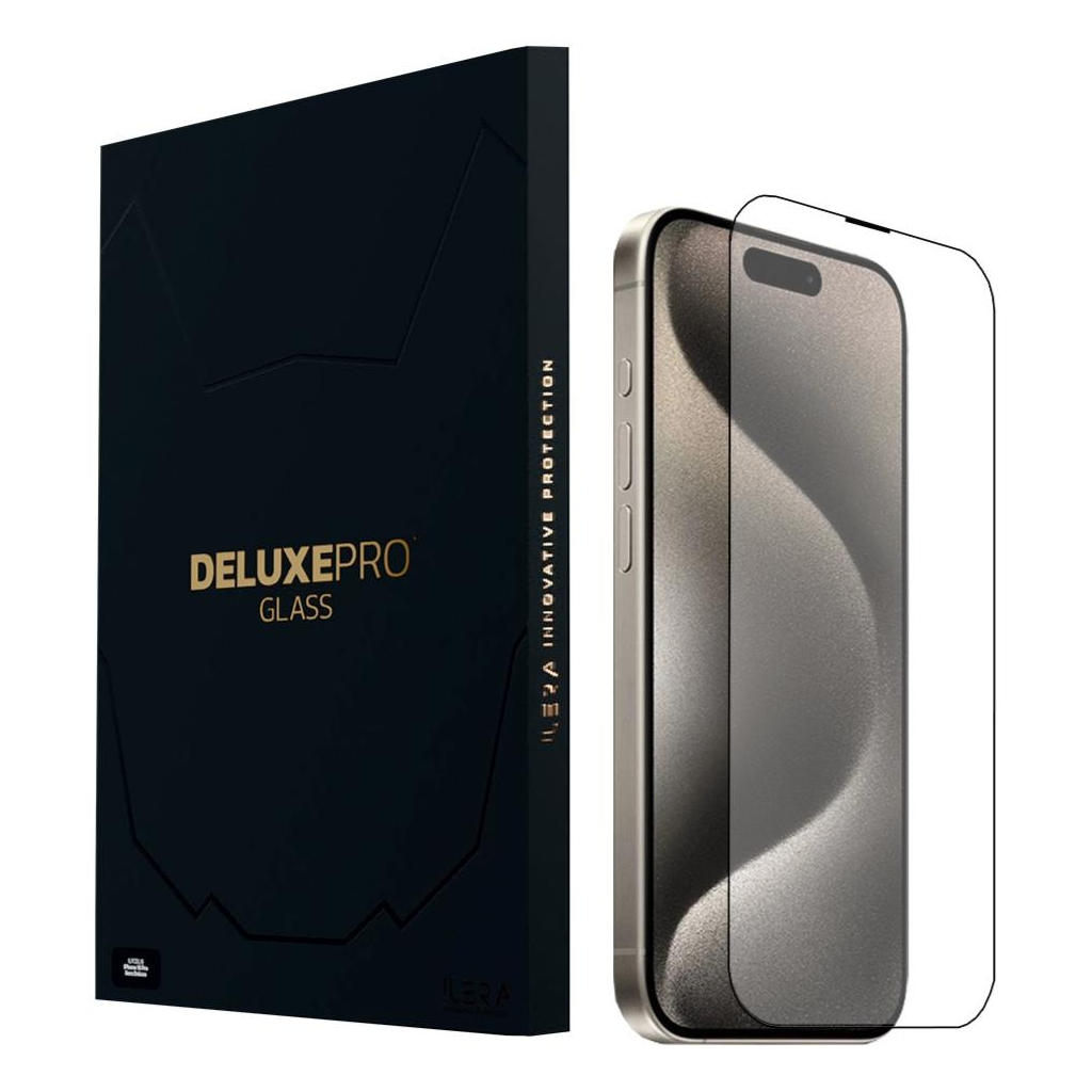 Скло захисне iLera DeLuxe Original Glass iPhone 15 Pro Max (ILFCDL15PRMX) - зображення 1