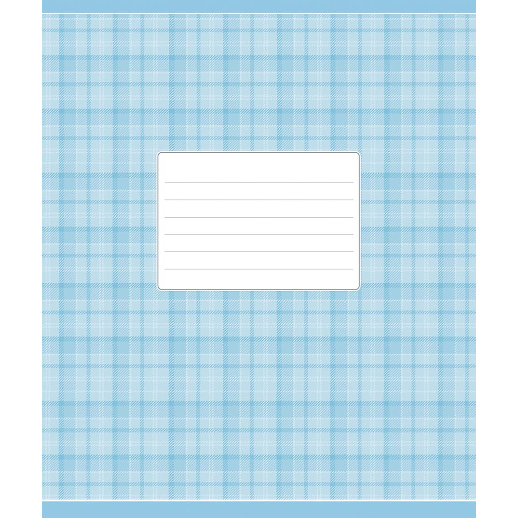 Зошит Школярик Блакитна шотландка 12 аркушів коса лінія (012-2578C) - зображення 1