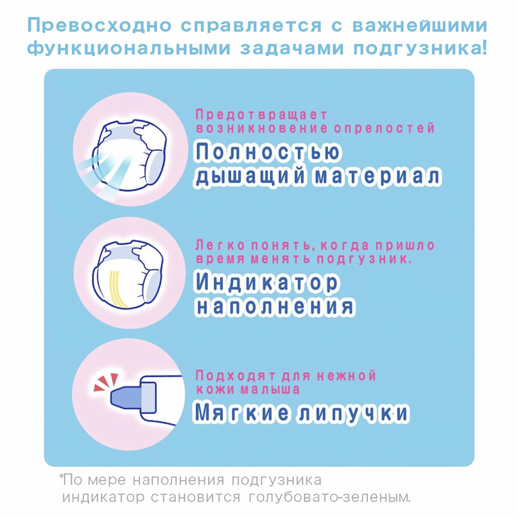 Підгузки Moony S (4-8 кг) 102 шт (4903111282364) - зображення 10