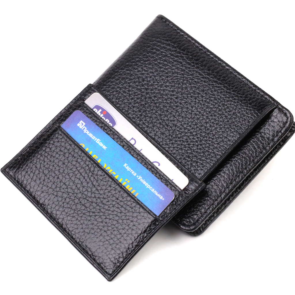 Гаманець Canpellini З натуральної шкіри Чорний (21875) - зображення 5