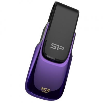 USB флеш накопичувач Silicon Power 64Gb Blaze B31 Purple USB 3.0 (SP064GBUF3B31V1U) - зображення 2