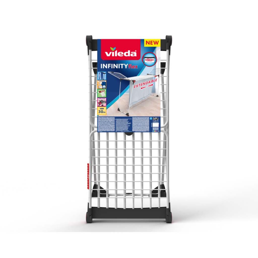 Сушарка для білизни Vileda Infinity Flex для великогабаритних речей 30 м (4023103229662/4023103201972) - зображення 3