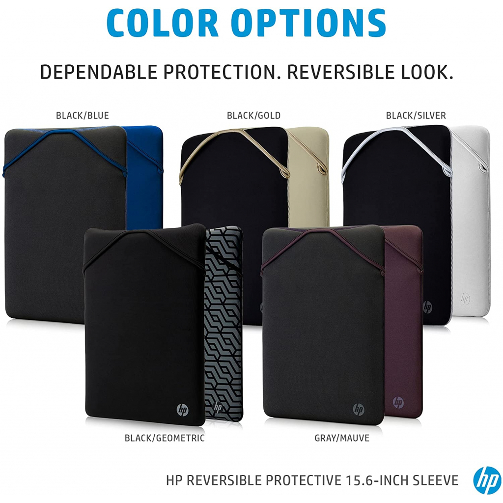 Чохол до ноутбука HP 15.6" Reversible Protective Blk/Slv Sleeve (2F2K5AA) - зображення 7