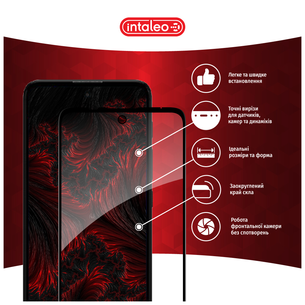 Скло захисне Intaleo Full Glue MOTO E30/E40 Black (1283126545818) - зображення 3