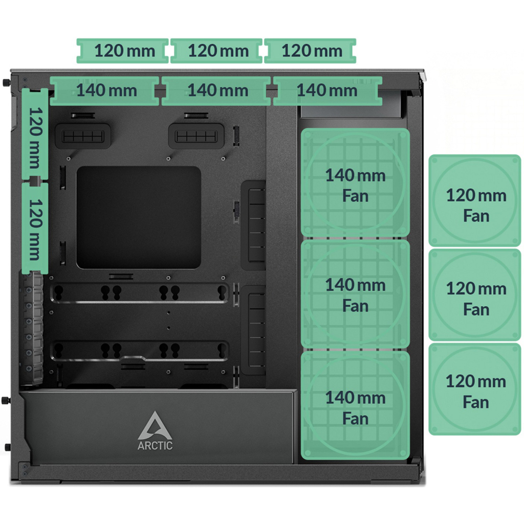 Корпус Arctic XTENDERVG B (ACPCC00016A) - изображение 11