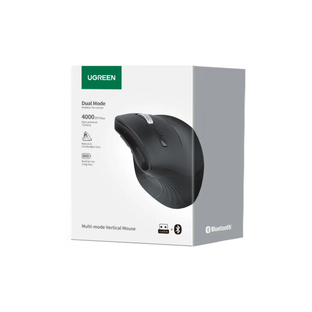 Мишка Ugreen MU008 Vertical Wireless Black (25444) - зображення 4