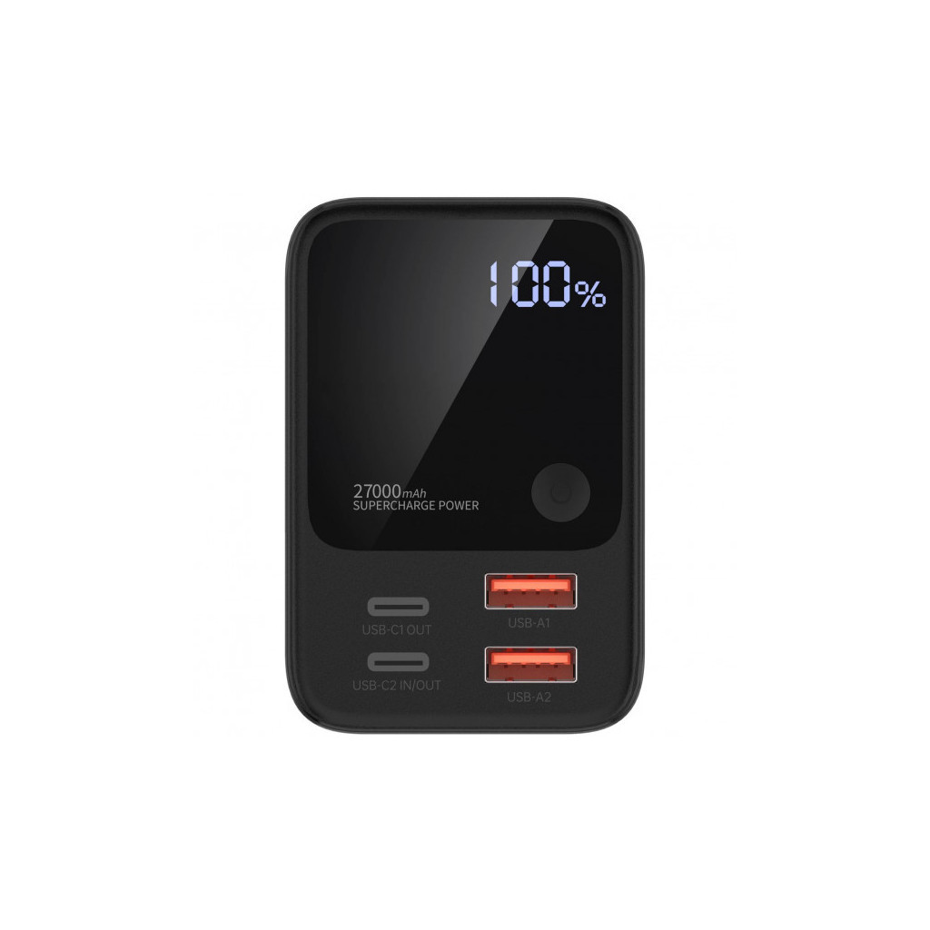 Батарея універсальна Choetech 27000mAh, PD/3.0/100W, USB-C*2/100+100W, USB-A*2/QC3.0/22.5W (B635-BK) - зображення 3