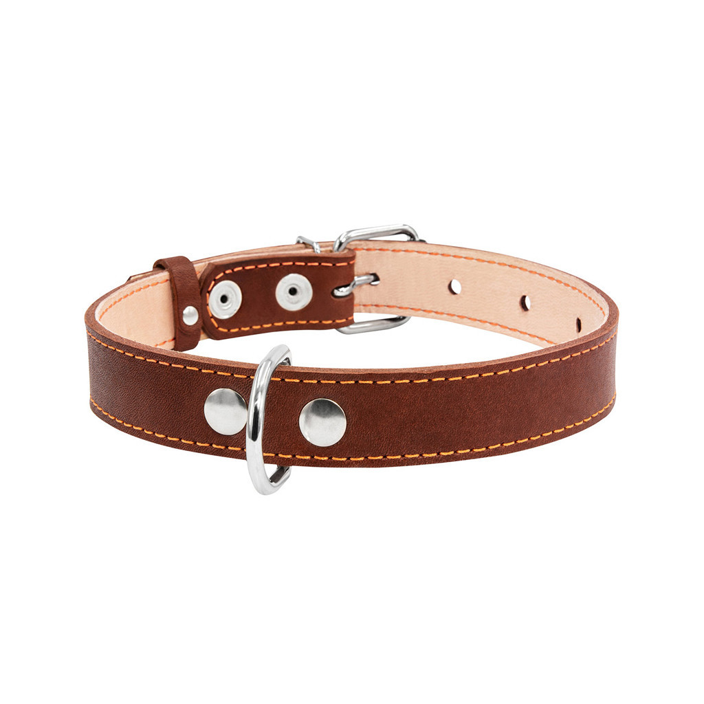 Нашийник для тварин Collar подвійний Ш 25 мм Д 38-50 см коричневий (02296) - зображення 2
