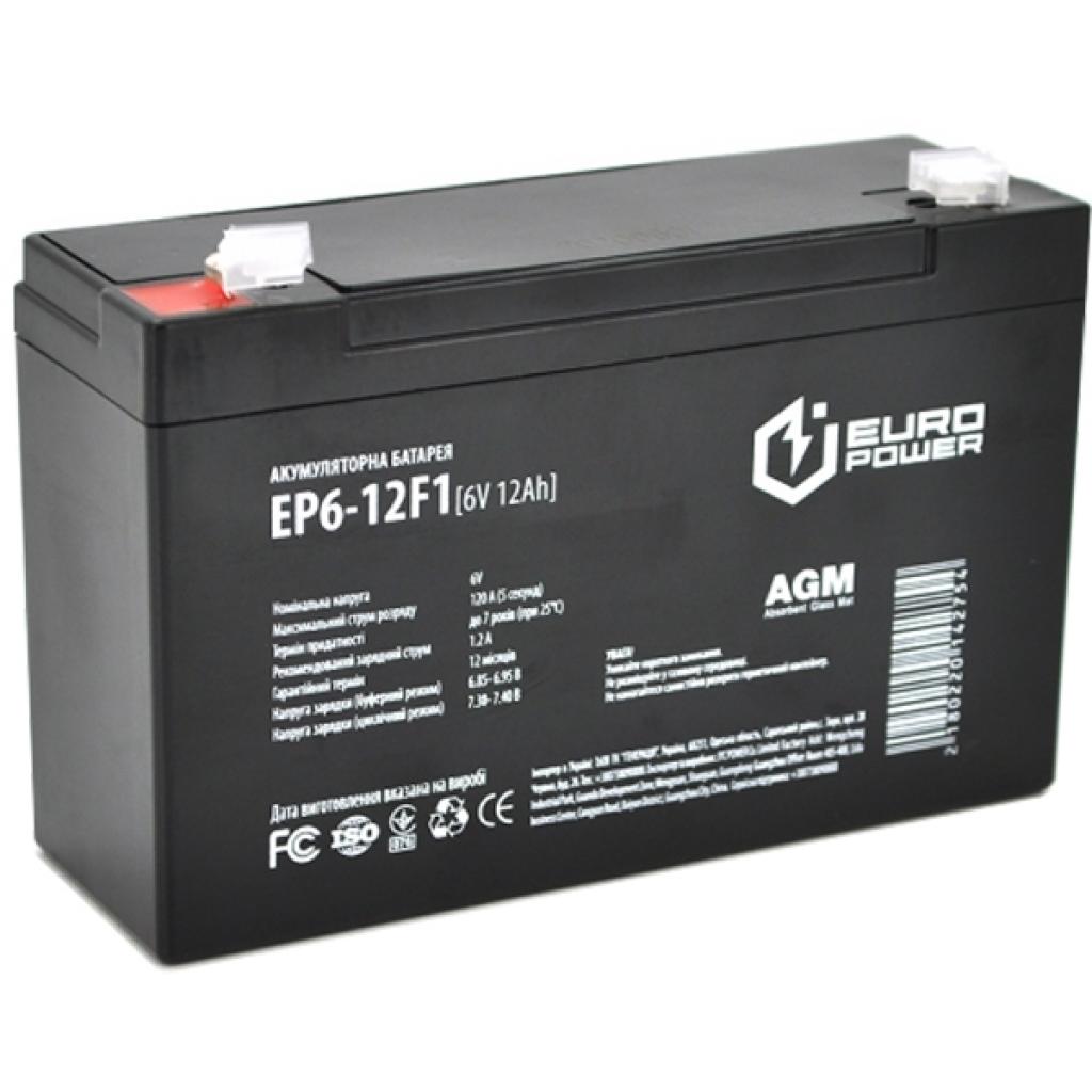 Батарея до ДБЖ Europower 6В 12Ah (EP6-12F1) - зображення 1