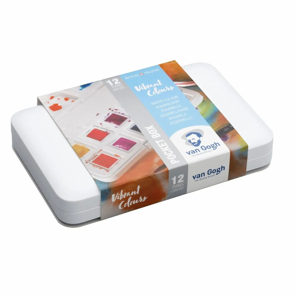 Акварельні фарби Royal Talens Van Gogh Pocket box Vibrant Colours 12 кольорів (8712079422820) - зображення 4